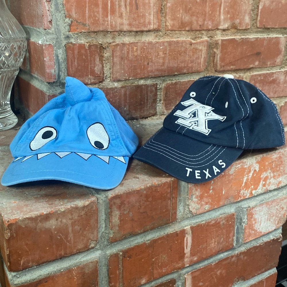 Two toddler/kid baseball hats caps lids